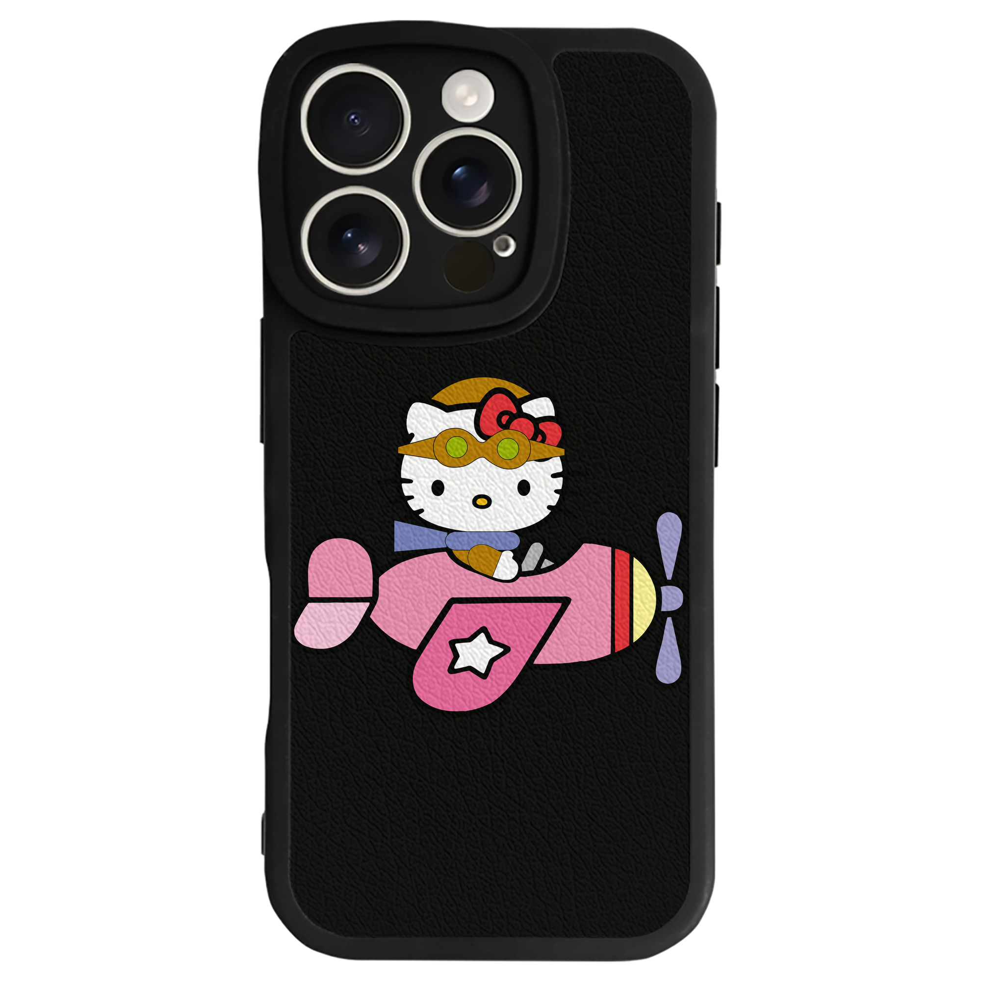 （画像用） Hello Kitty ハローキティ 【iPhone 16シリーズ対応】シリコンスマホケース（レザー調） 材質：シリコン